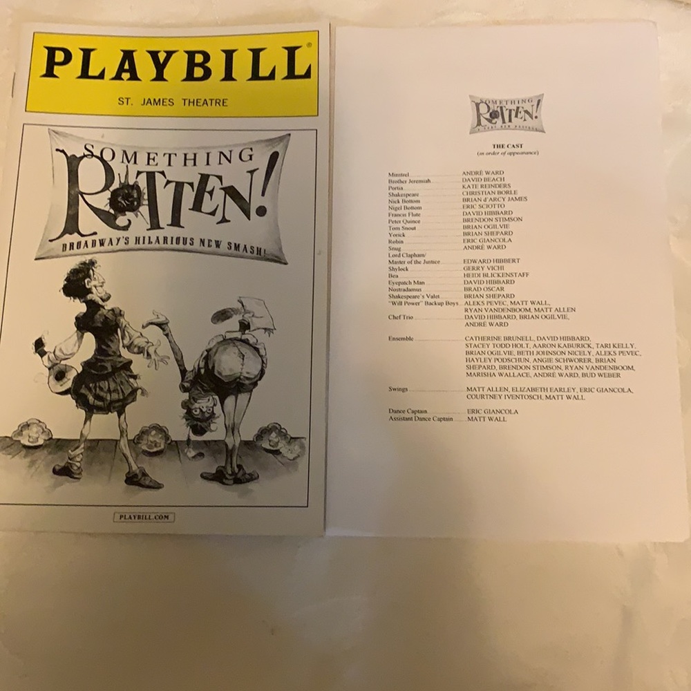 Something Rotten Playbill - Picture 2 of 5